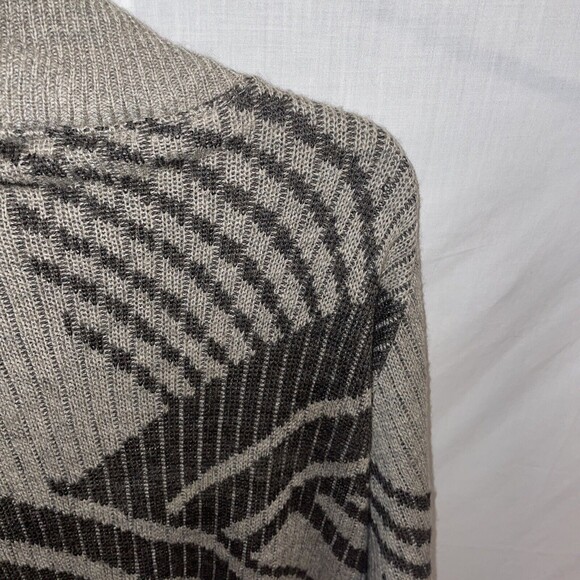 Jun Yumiko Tamura Cardigan Sweater Men’s XL Tan Brown 100% Laine Wool Vtg 80’s - Picture 10 of 12